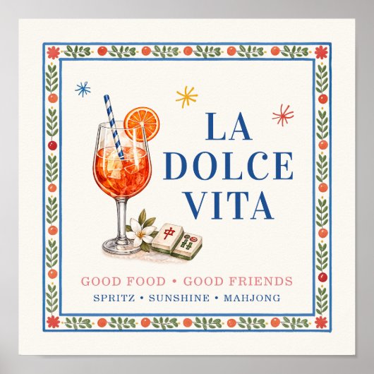 La Dolce Vita Spritz & Stacks Schild (Vorne)