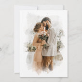 La Dolce Vita Style Foto Hochzeit Einladung (Rückseite)