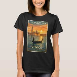 La Dolce Vita - Venedig Vintage Reiseposter T-Shirt