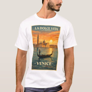 La Dolce Vita - Venedig Vintage Reiseposter T-Shirt