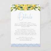 La Dolce Vita Wedding Details - Mittelmeer Begleitkarte (Vorderseite)