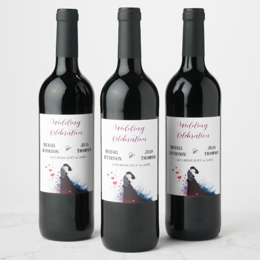 La Dolce Vita Wedding French Inspiration 1940s Weinetikett (Flaschen)