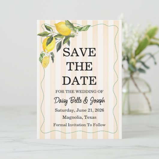 La Dolce Vita Wedding Save The Date (Stehend Vorderseite)