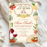 La Dolce Vita Wein- und Pasta-Erwachsenen-Geburtst