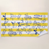 La Dolce Vita Whimsical Italian Themed Strandtuch (Vorderseite)