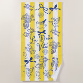 La Dolce Vita Whimsical Italian Themed Strandtuch (Vorderseite)