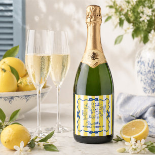 La Dolce Vita Whimsical Italienischer Braut-Shower Schaumweinetikett