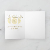 La Dolce Vita yellow lemon bridal shower pastel bo Karte (Innenseite)