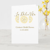 La Dolce Vita yellow lemon bridal shower pastel bo Karte (Gelbe Blume)