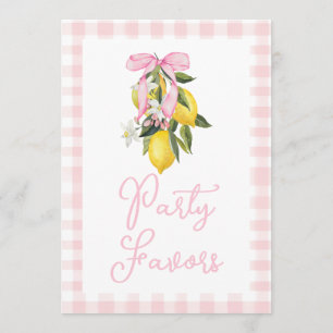 La Dolce Vita Zitrone Rosa Schleife Baby Shower Sc Einladung