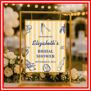 La Dolce Vita Zitronen Italienische Hochzeitsdusch Poster