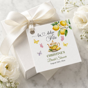 La Dolce Vita Zitronenteekanne Brautparty Geschenkanhänger