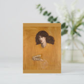 La Donna Della Finestra von Dante Gabriel Rossetti Postkarte (Stehend Vorderseite)