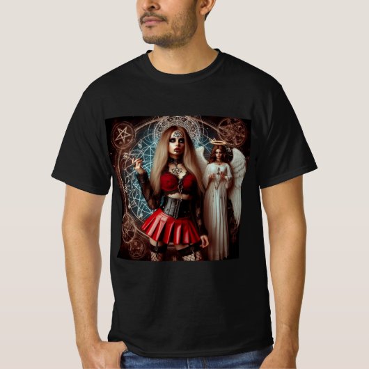 La Dualidad del Ser: Ángel y Demonio T-Shirt (Vorderseite)