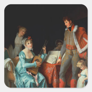 La Duchesse Abrantes et le General Junot Quadratischer Aufkleber