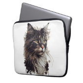 La Elegancia felina en tu vida Laptopschutzhülle (Vorderseite Links)