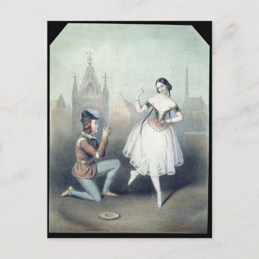 La Esmeralda': Carlotta Grisi & Jules Perrot Postkarte (Vorderseite)