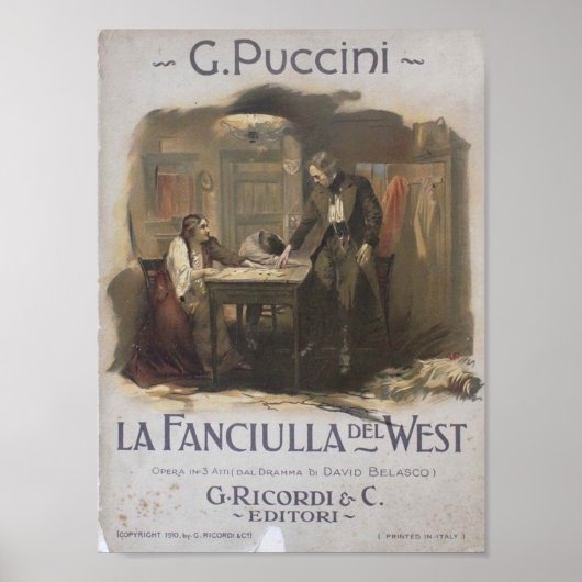 La Fanciulla del West Opera Poster (Vorne)