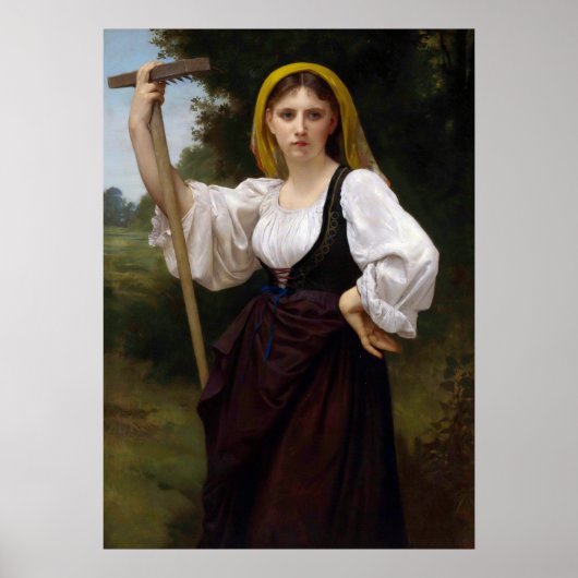 La Faneuse von William-Adolphe Bouguereau Poster (Vorne)