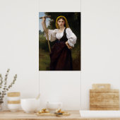 La Faneuse von William-Adolphe Bouguereau Poster (Küche)