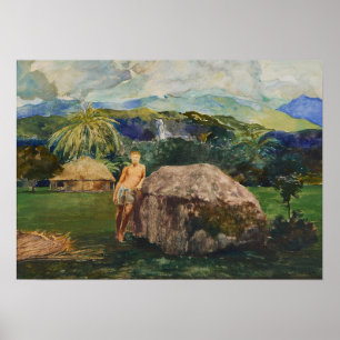 La Farge - Das Grab eines Häuptlings 1890 Poster
