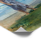 La Farge - Mädchen, die eine Kanufahrt in Samoa fü Poster (Ecke)