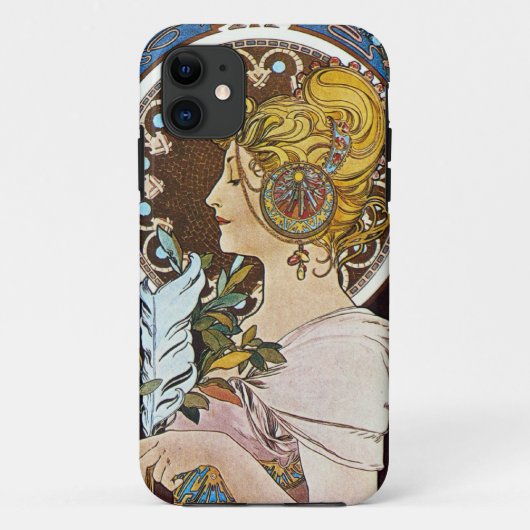 La-Feder-Federkiel iPhone 5 Alphonse Mucha Fall Case-Mate iPhone Hülle (Rückseite)