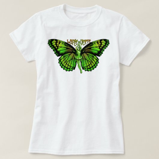 La Fee Verte mit Flügelspreize T-Shirt (Design vorne)