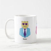 "La Feral Famiglia" - Tiertrio in stilvollen Anzüg Kaffeetasse (Links)