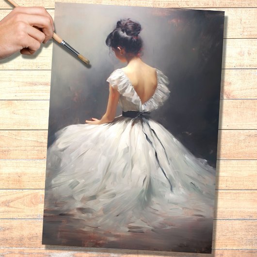 La Fille 1 Dekoupage Paper Seidenpapier