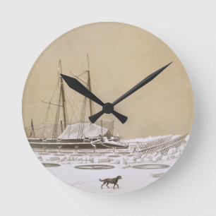 La Fleche bei Kil-Bouroun drang durch Eis, von Runde Wanduhr