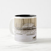 La Fleche bei Kil-Bouroun drang durch Eis, von Zweifarbige Tasse (Vorderseite Links)