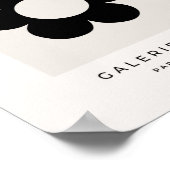 La Fleur 03 Retro Schwarz-Weiß-Blume Poster (Ecke)