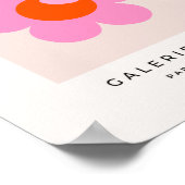 La Fleur 05 Abstrakte Blume Rosa und orange Blüte Poster (Ecke)