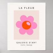 La Fleur 05 Abstrakte Blume Rosa und orange Blüte Poster (Vorne)