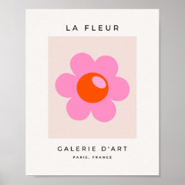 La Fleur 05 Abstrakte Blume Rosa und orange Blüte Poster