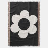 La Fleur 06 Retro Schwarz-Weiß-Blume Decke (Vorderseite Vertikal)