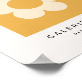 La Fleur 07 Retro Floral Gelbe Blume Poster (Ecke)