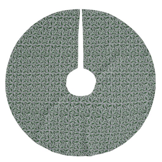 La Fleur Silber Polyester Weihnachtsbaumdecke (Vorderseite)