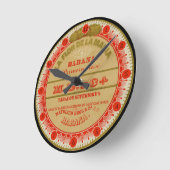 La Flor De La Maria (with numbers) Runde Wanduhr (Winkel)