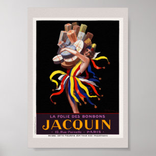 La Folie des Bonbons Jacquin Vintage Plakat 1924