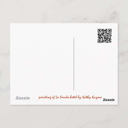 La Fonda Postkarte (Rückseite)