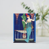 La Fontaine de coquillages, George Barbier Postkarte (Stehend Vorderseite)