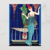 La Fontaine de coquillages, George Barbier Postkarte (Vorderseite)