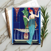 La Fontaine de coquillages, George Barbier Postkarte