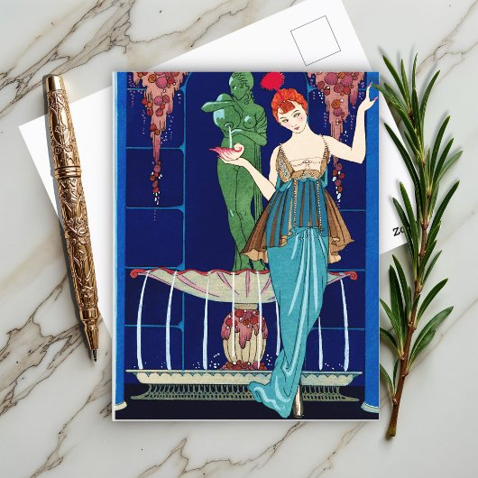 La Fontaine de coquillages, George Barbier Postkarte