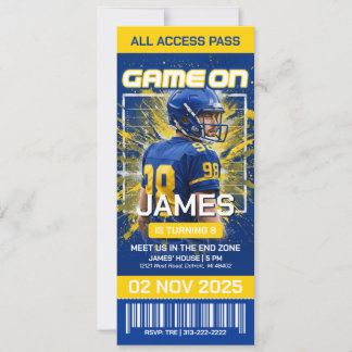 LA Football-Ticket Geburtstagseinladung Save The Date
