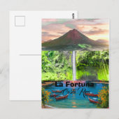 La Fortuna Reise Postkarten Kunst, La Fortuna Cost (Vorne/Hinten)