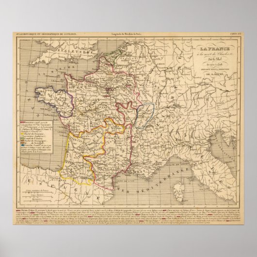 La France 1270 a 1328 Poster (Vorne)