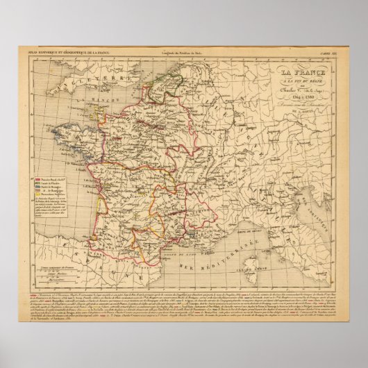 La France 1364 a 1380 Poster (Vorne)